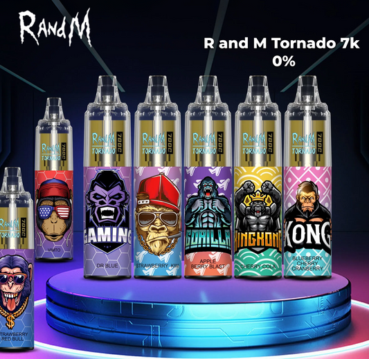 R and M Tornado 7000 Puffs ZERO Nicotine Disposable Vape