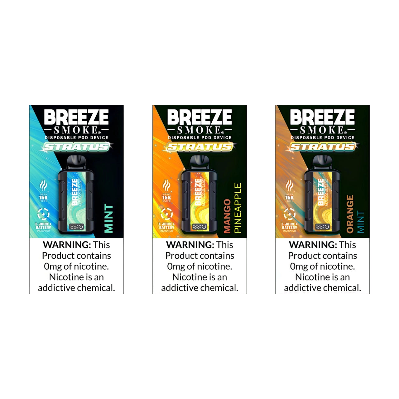 Breeze Stratus 15K Zero Nicotine Disposable Vape