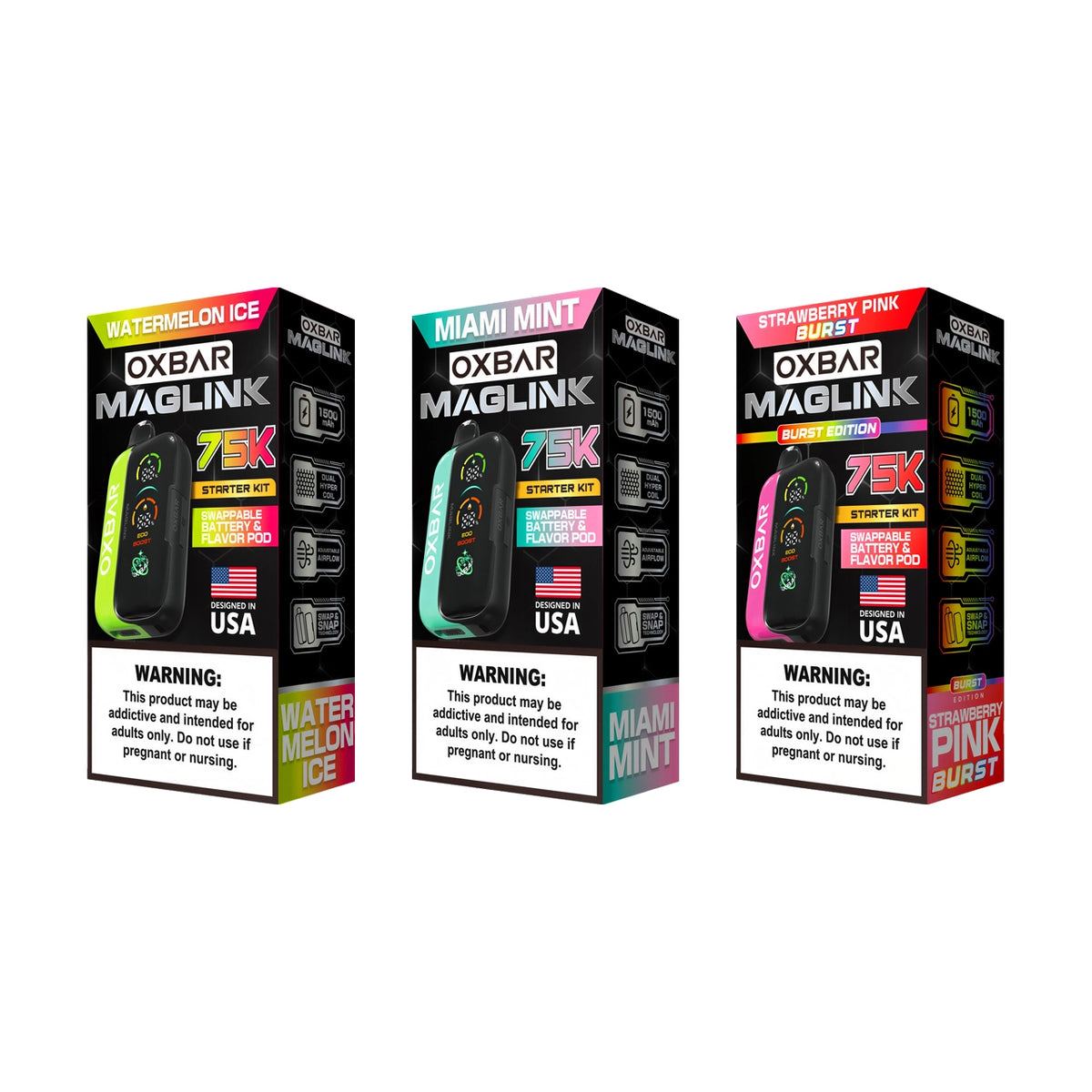 OXBAR Maglink 75K Puffs Kit & Pod Disposable