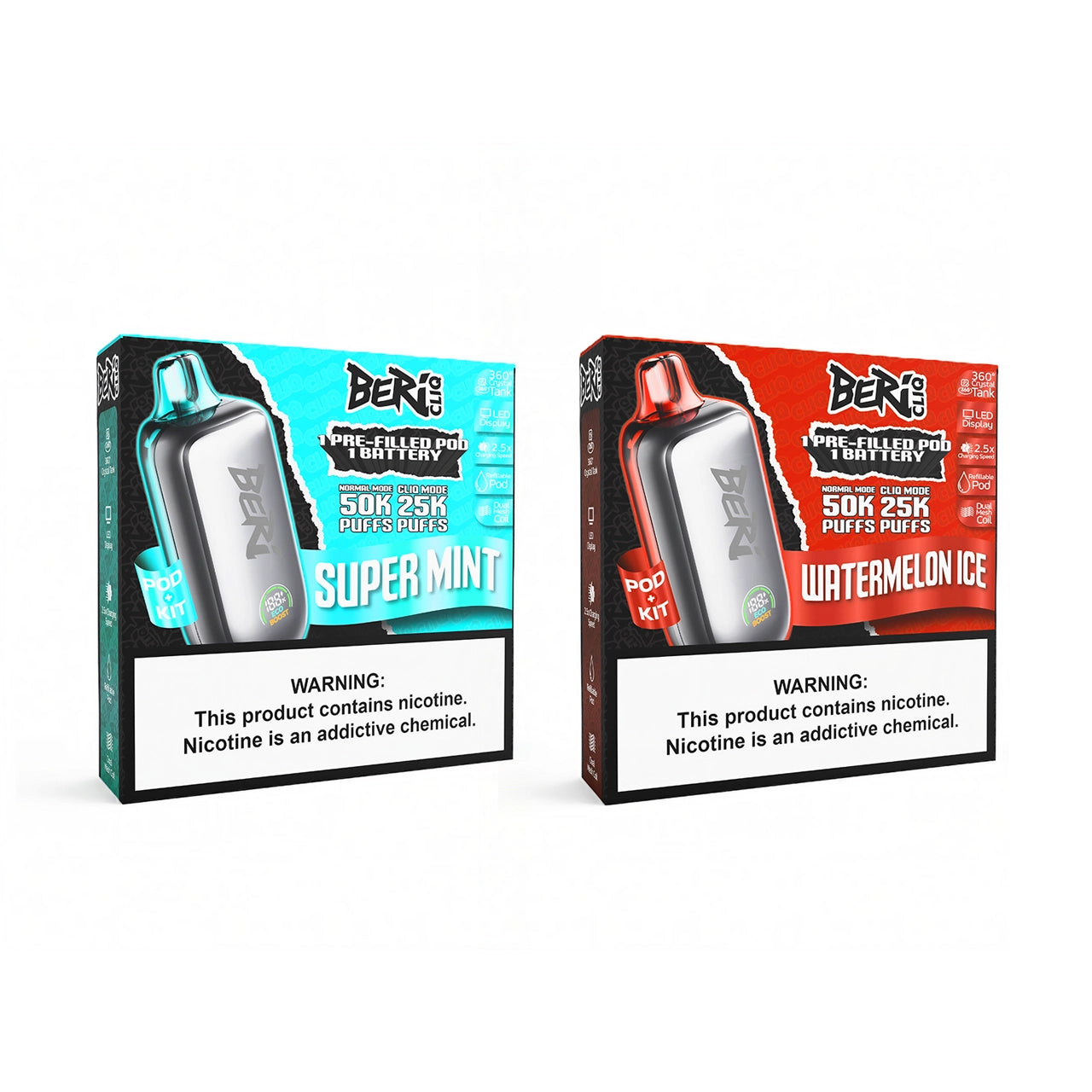 BERI Cliq 50000 Kit & Pod Disposable
